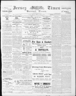 cover page of Jersey Times and British Press published on May 22, 1899