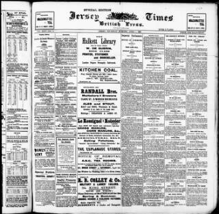 cover page of Jersey Times and British Press published on April 1, 1909