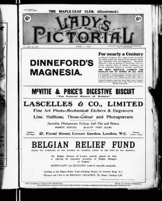 cover page of Lady's Pictorial published on April 1, 1916