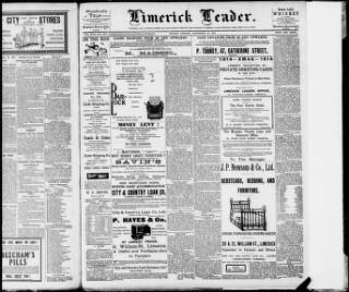 cover page of Limerick Leader published on September 28, 1914