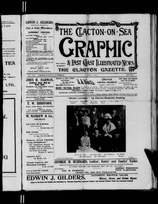 cover page of Clacton Graphic and East Coast Illustrated News published on April 1, 1905