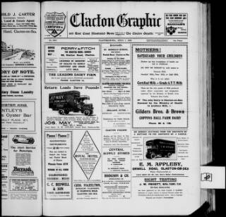 cover page of Clacton Graphic and East Coast Illustrated News published on April 1, 1933