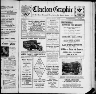 cover page of Clacton Graphic and East Coast Illustrated News published on May 22, 1937