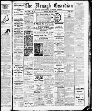 cover page of Nenagh Guardian published on June 15, 1918