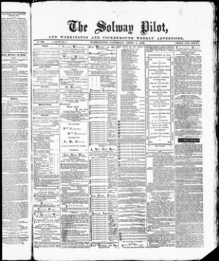 cover page of Workington Free Press and Solway Pilot published on April 1, 1876