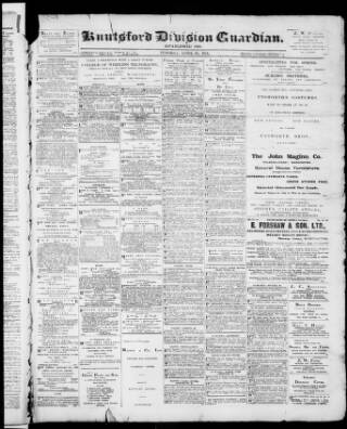 cover page of Knutsford Guardian published on April 25, 1911