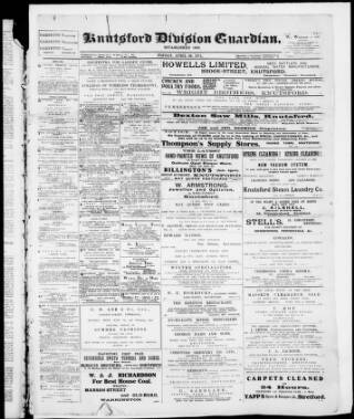 cover page of Knutsford Guardian published on April 28, 1911