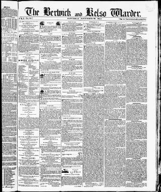 cover page of Berwick Warder published on November 26, 1836
