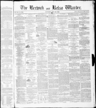 cover page of Berwick Warder published on May 26, 1838