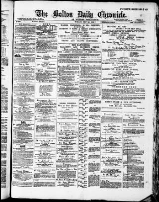 cover page of Bolton Daily Chronicle published on May 22, 1888