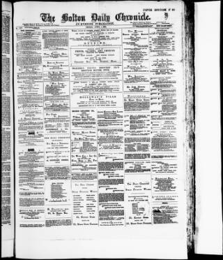 cover page of Bolton Daily Chronicle published on April 1, 1892