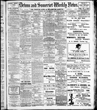 cover page of Devon and Somerset News published on May 22, 1913