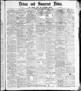 cover page of Devon and Somerset News published on April 1, 1920