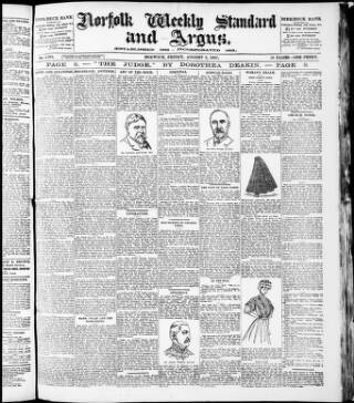 cover page of Norwich Argus published on August 2, 1907