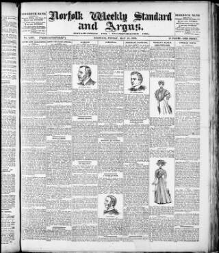 cover page of Norwich Argus published on May 22, 1908