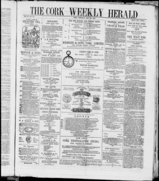 cover page of Cork Weekly Herald published on May 22, 1880