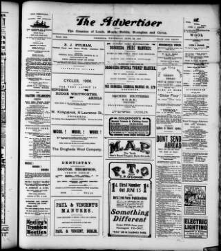 cover page of Drogheda Advertiser published on June 13, 1906