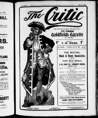 cover page of African Critic published on May 22, 1909