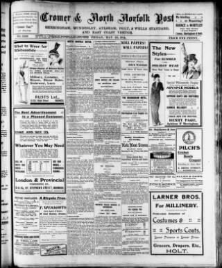 cover page of Cromer & North Norfolk Post published on May 22, 1914
