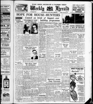 cover page of Wood Green and Southgate Weekly Herald published on May 22, 1959