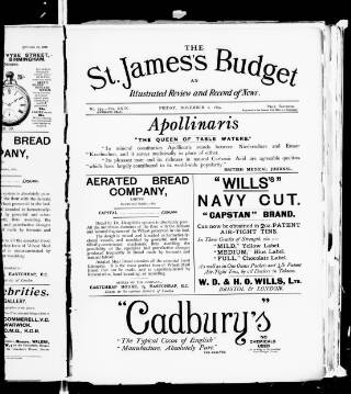 cover page of St. James's Budget published on November 2, 1894