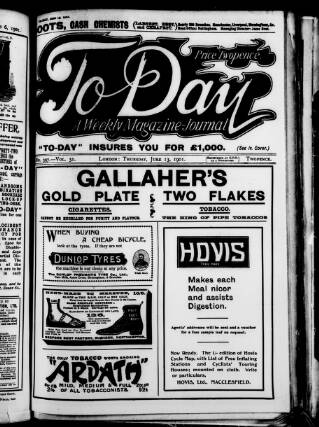 cover page of To-day published on June 13, 1901