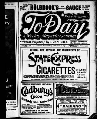 cover page of To-day published on November 2, 1904