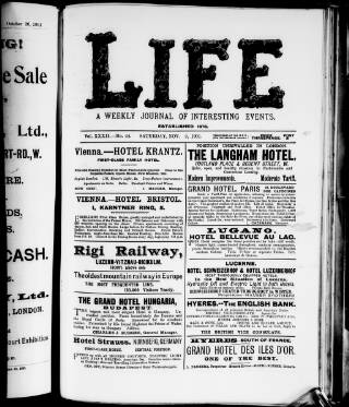 cover page of Life published on November 2, 1901