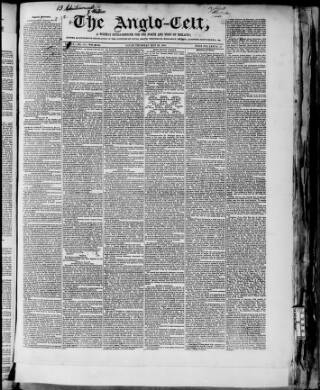 cover page of Anglo-Celt published on May 22, 1851