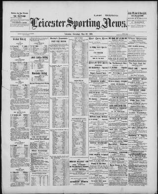 cover page of Leicester Sporting News published on May 28, 1898