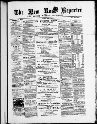 cover page of New Ross Reporter published on June 13, 1903