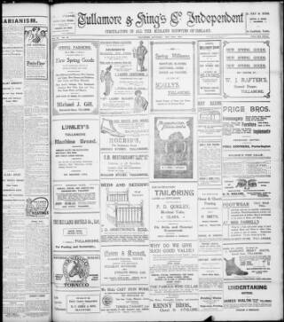 cover page of Offaly Independent published on May 22, 1915