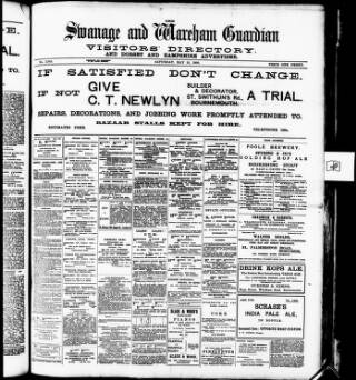 cover page of Swanage and Wareham Guardian published on May 22, 1909