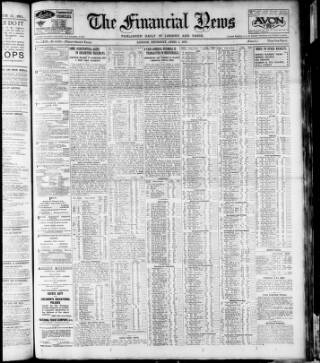 cover page of Financial News published on April 1, 1915