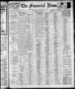 cover page of Financial News published on May 22, 1916