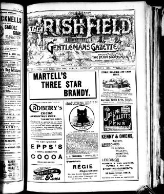 cover page of Irish Field published on August 2, 1902