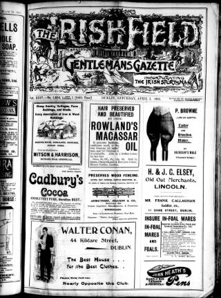 cover page of Irish Field published on April 1, 1905