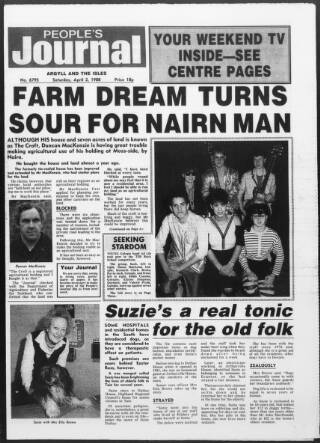 cover page of People's Journal (Argyll and the Isles) published on April 2, 1988