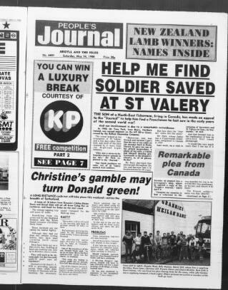 cover page of People's Journal (Argyll and the Isles) published on May 14, 1988