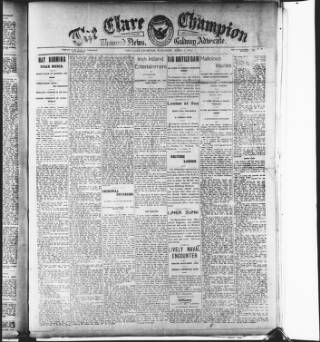 cover page of Clare Champion published on April 1, 1916