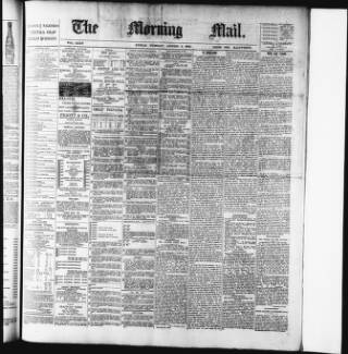 cover page of Morning Mail (Dublin) published on August 2, 1898