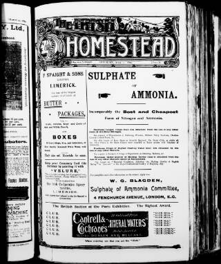cover page of Irish Homestead published on April 1, 1899