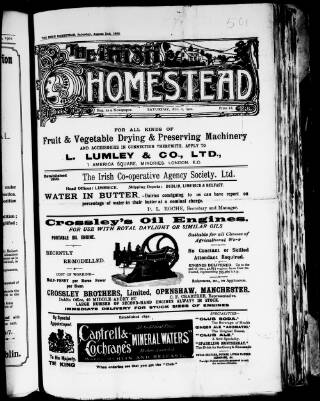 cover page of Irish Homestead published on August 2, 1902
