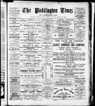 cover page of Paddington Times published on April 1, 1904