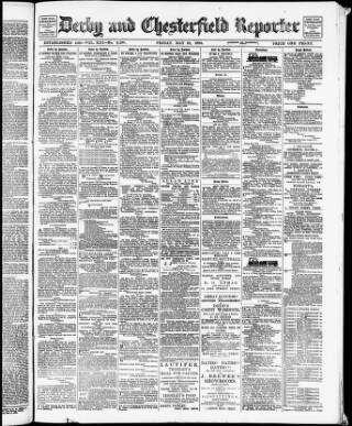 cover page of Derby and Chesterfield Reporter published on May 22, 1885