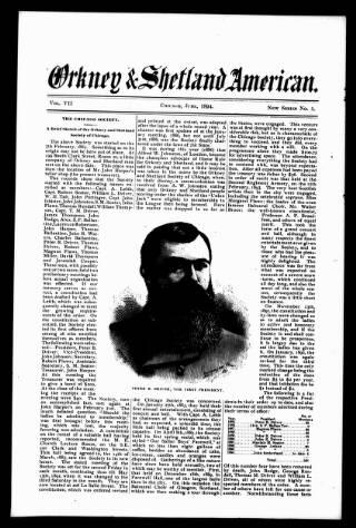 cover page of Orkney & Shetland American published on June 1, 1894
