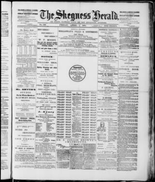cover page of Skegness Herald published on April 1, 1892