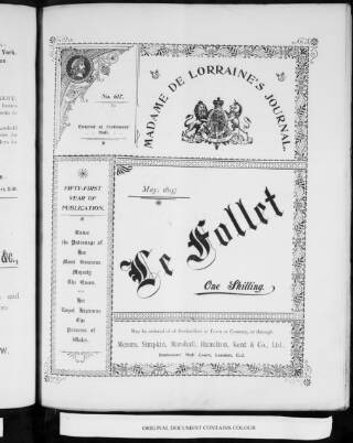 cover page of Le Follet published on May 1, 1897