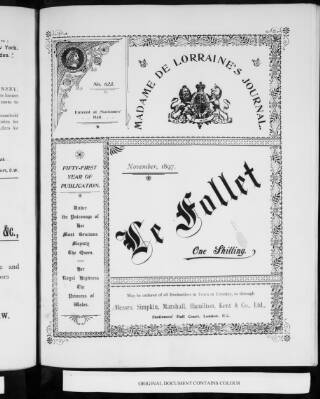 cover page of Le Follet published on November 1, 1897