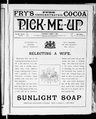 cover page of Pick-me-up published on April 1, 1893